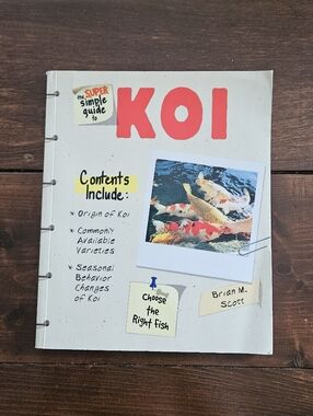 The Super Simple Guide to Koi by Brian M. Scott Paperback‎ Fish Pond Guide